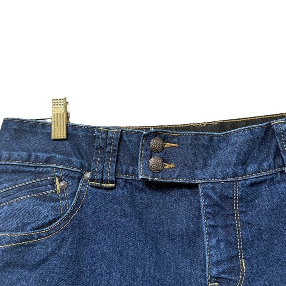 LANE BRYANT Capri Jeans Size 14 Blue Denim Bermuda Shorts Stretch Slimming - Picture 4 of 9